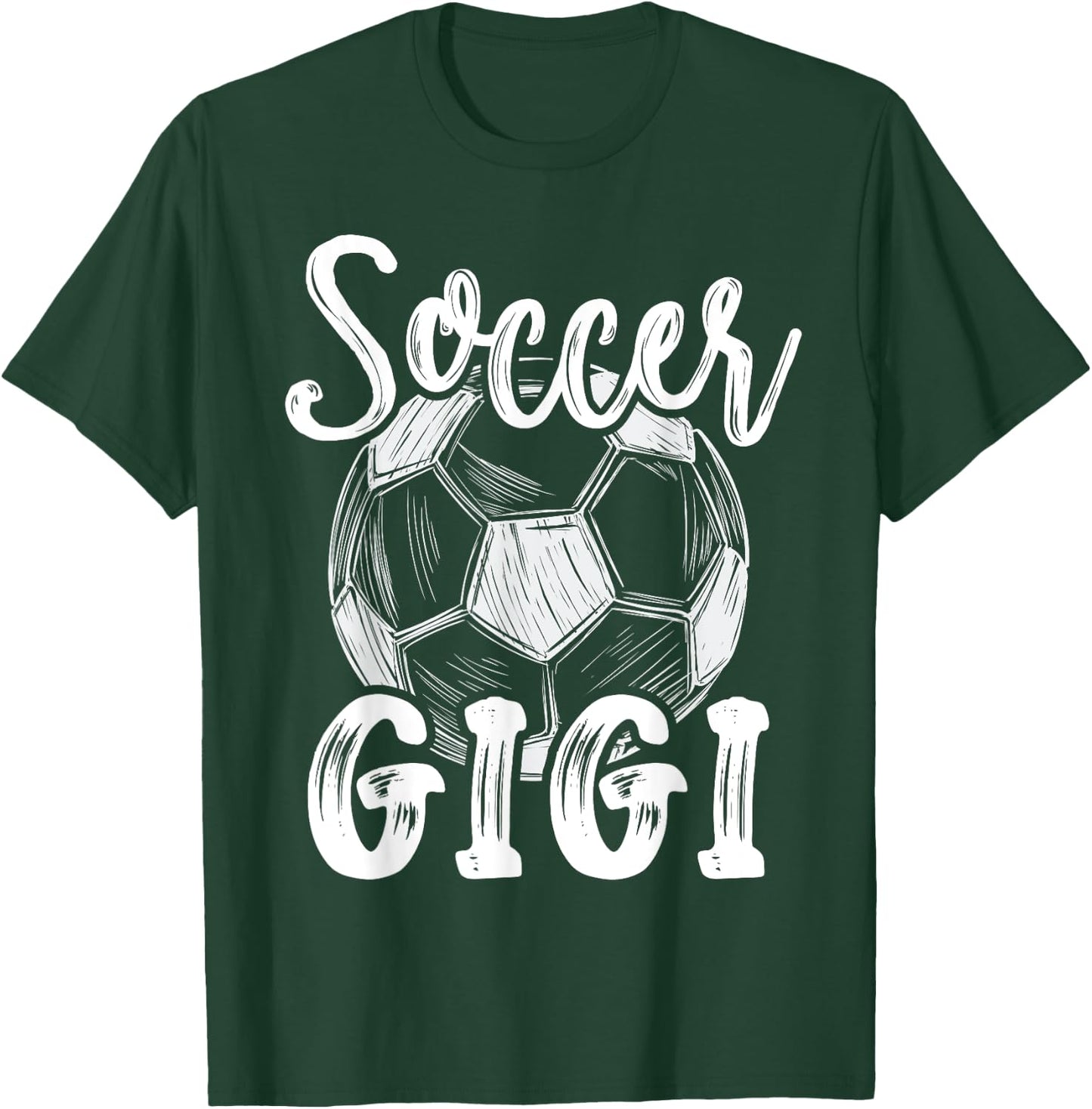 Soccer Gigi Women Family Matching Team Player Soccer Ball T-Shirt - T-Shirt | Forest