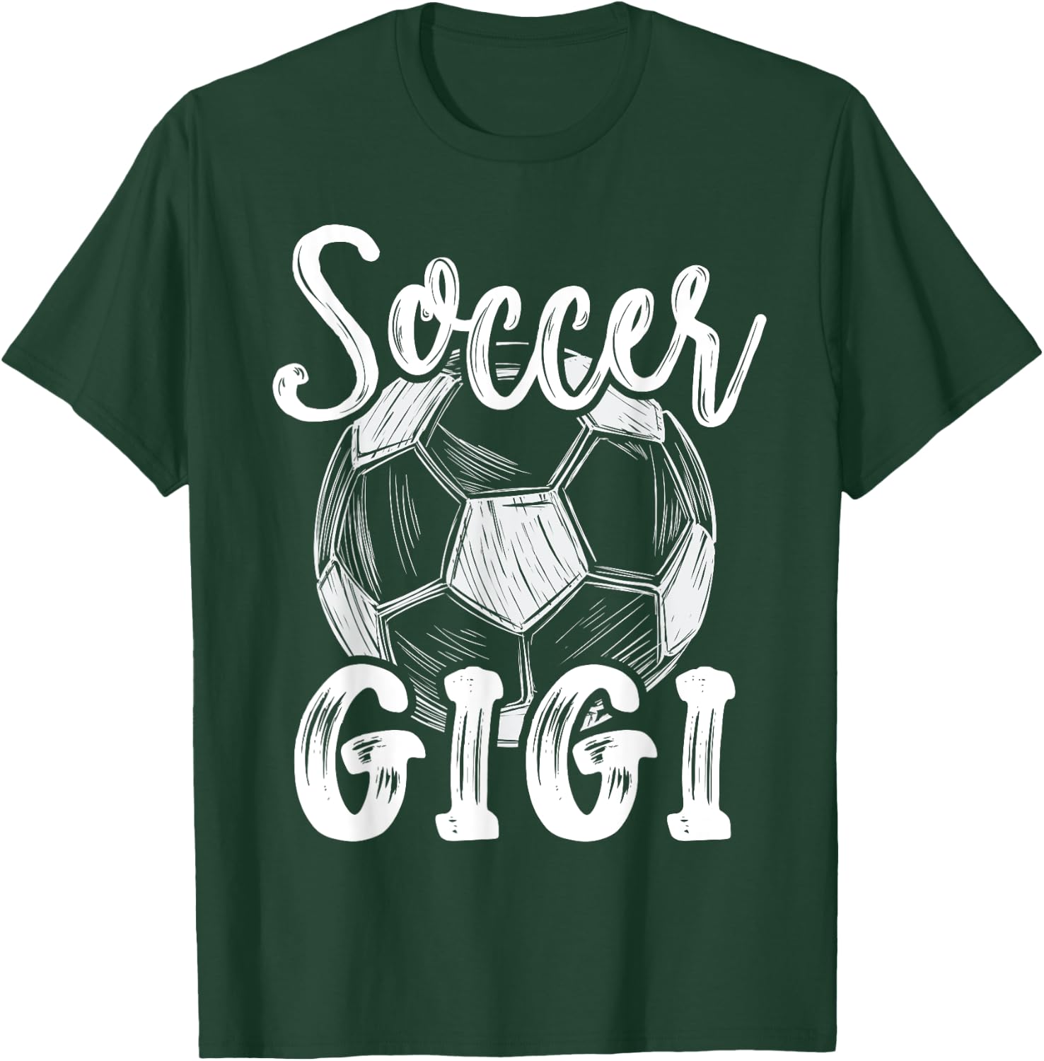 Soccer Gigi Women Family Matching Team Player Soccer Ball T-Shirt - T-Shirt | Forest
