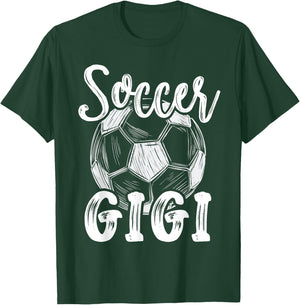 Soccer Gigi Women Family Matching Team Player Soccer Ball T-Shirt - T-Shirt | Forest