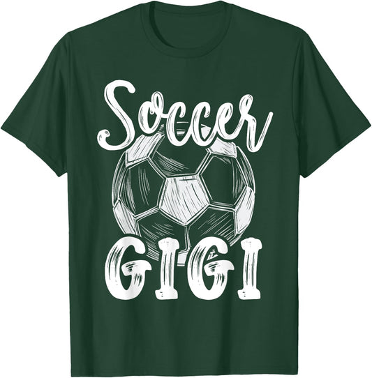 Soccer Gigi Women Family Matching Team Player Soccer Ball T-Shirt - T-Shirt | Forest