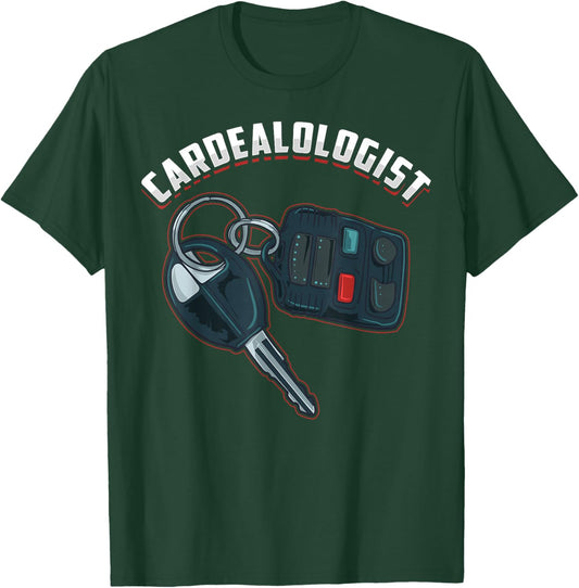 Funny Car Salesman Car Dealer Sell Cars Cardealologist T-Shirt - T-Shirt | Forest
