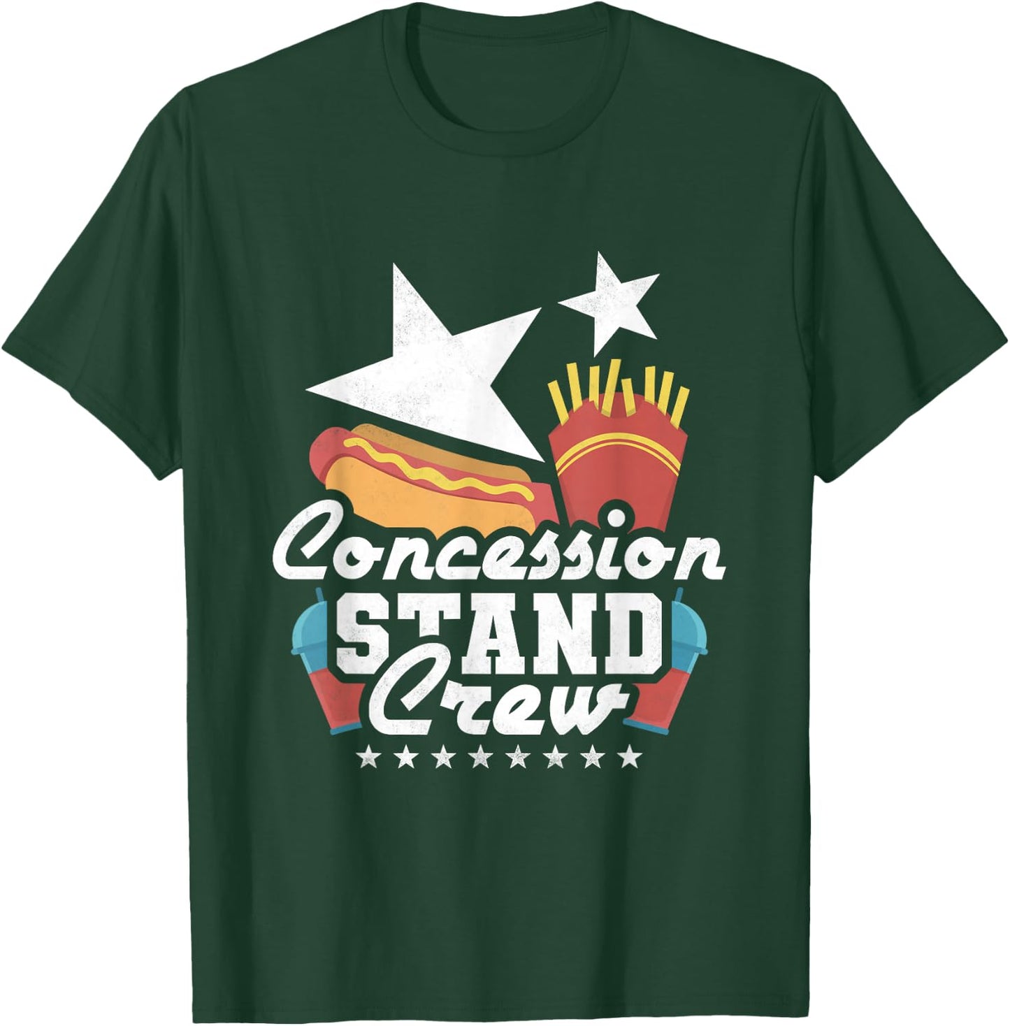 Concession Stand Crew, BBQ Hot Dog T-Shirt - T-Shirt | Forest