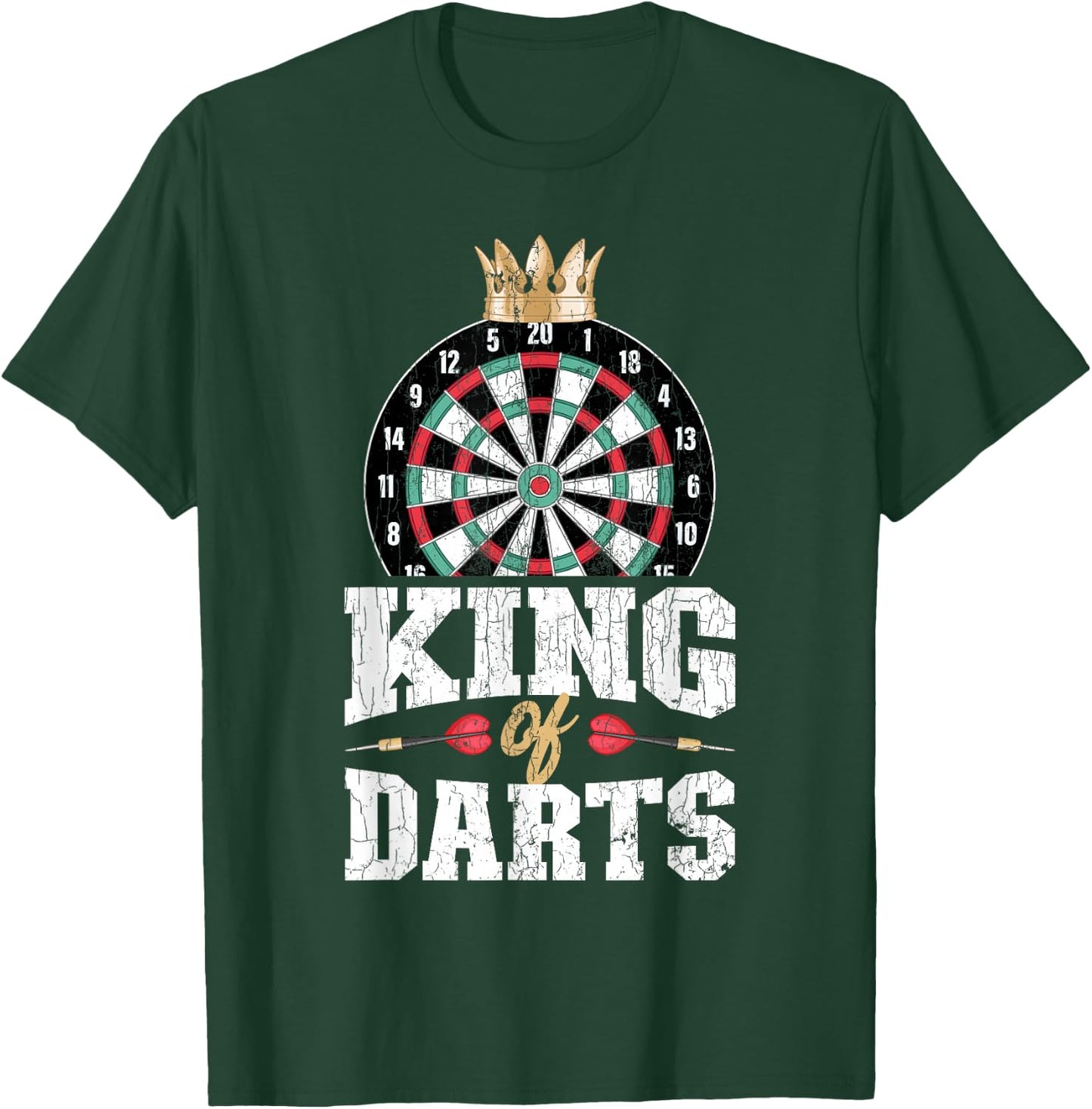 King Of Darts Funny Dart Player Graphic T-Shirt - T-Shirt | Forest