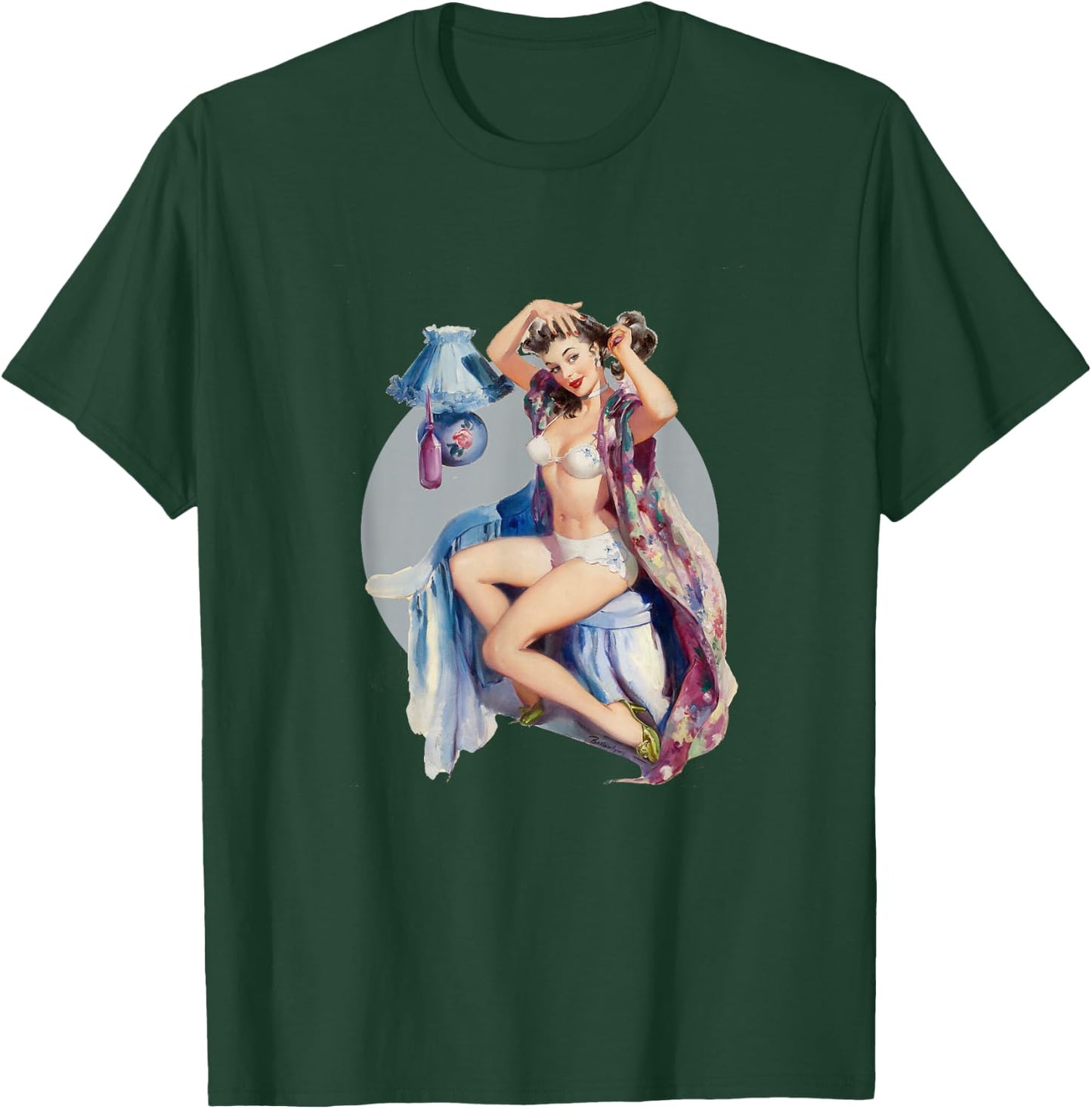 Vintage 1940's Pin-up Girl Sexy Classic Retro American Art T-Shirt - T-Shirt | Forest