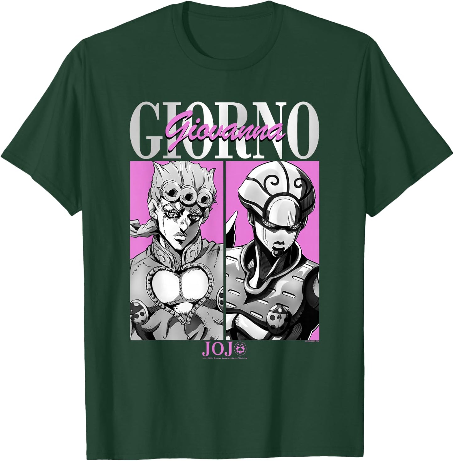 JoJo's Bizarre Adventure Giorno & Golden Wind Panels Anime T-Shirt - T-Shirt | Forest