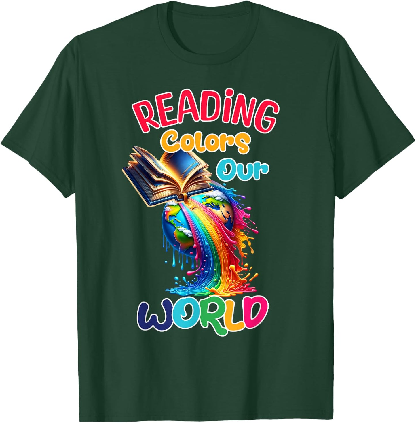 Reading Colors Our World (golden aura) Summer Reading 2026 T-Shirt - T-Shirt | Forest