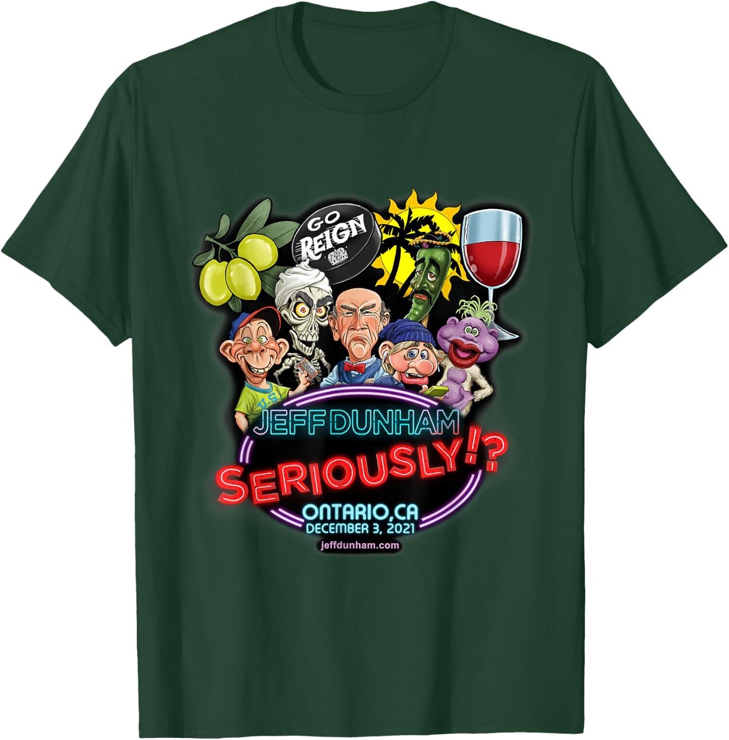 Jeff Dunham Ontario, CA T-Shirt - T-Shirt | Forest