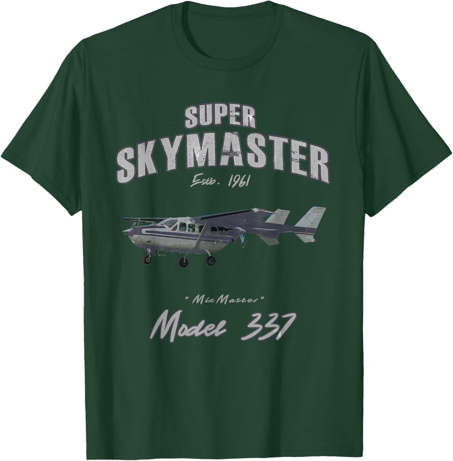 Model 337 Skymaster Airplane Vintage Design T-Shirt - T-Shirt | Forest