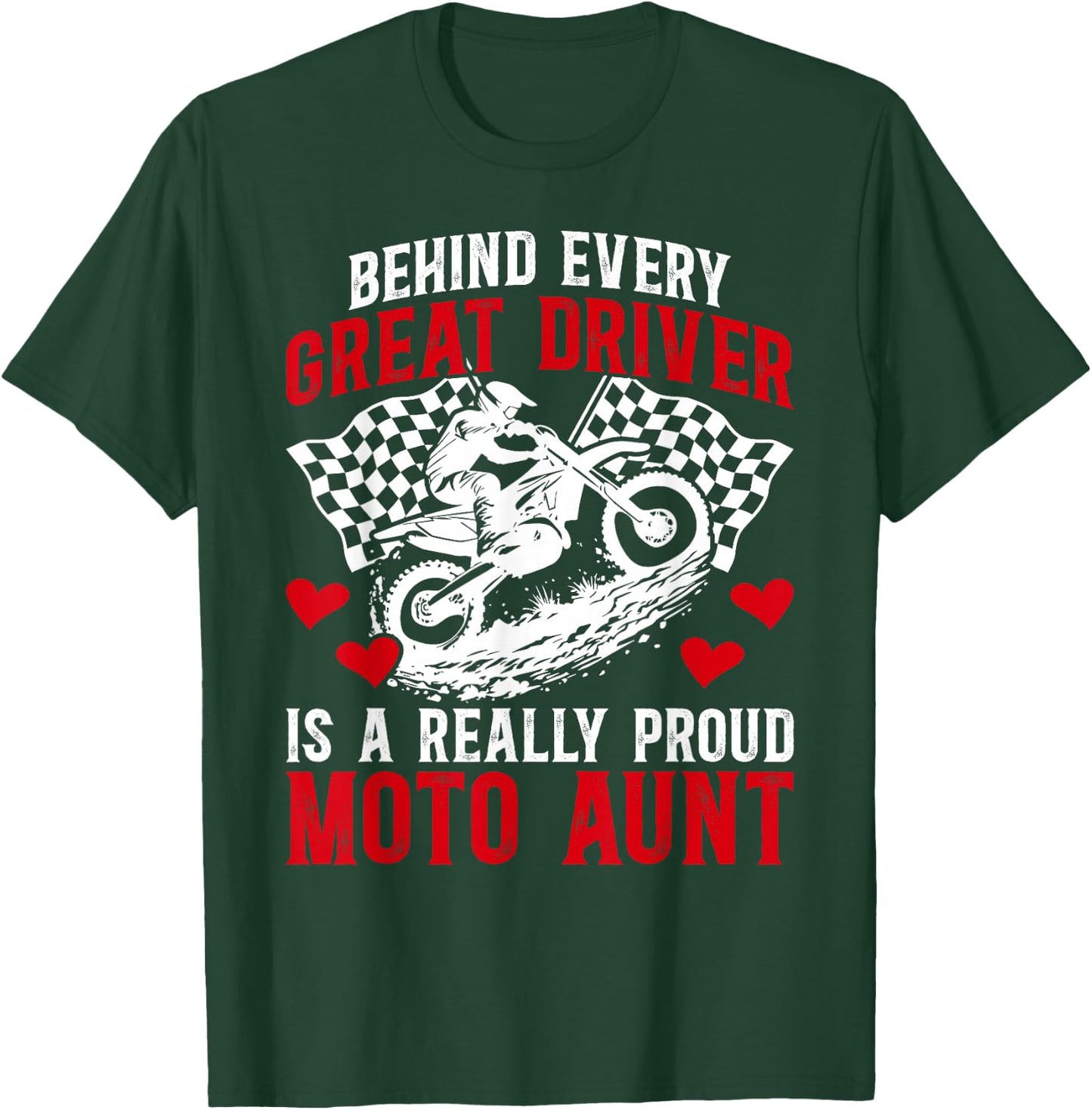 Proud Moto Aunt Motocross Rider Aunt Motocross Aunt T-Shirt - T-Shirt | Forest