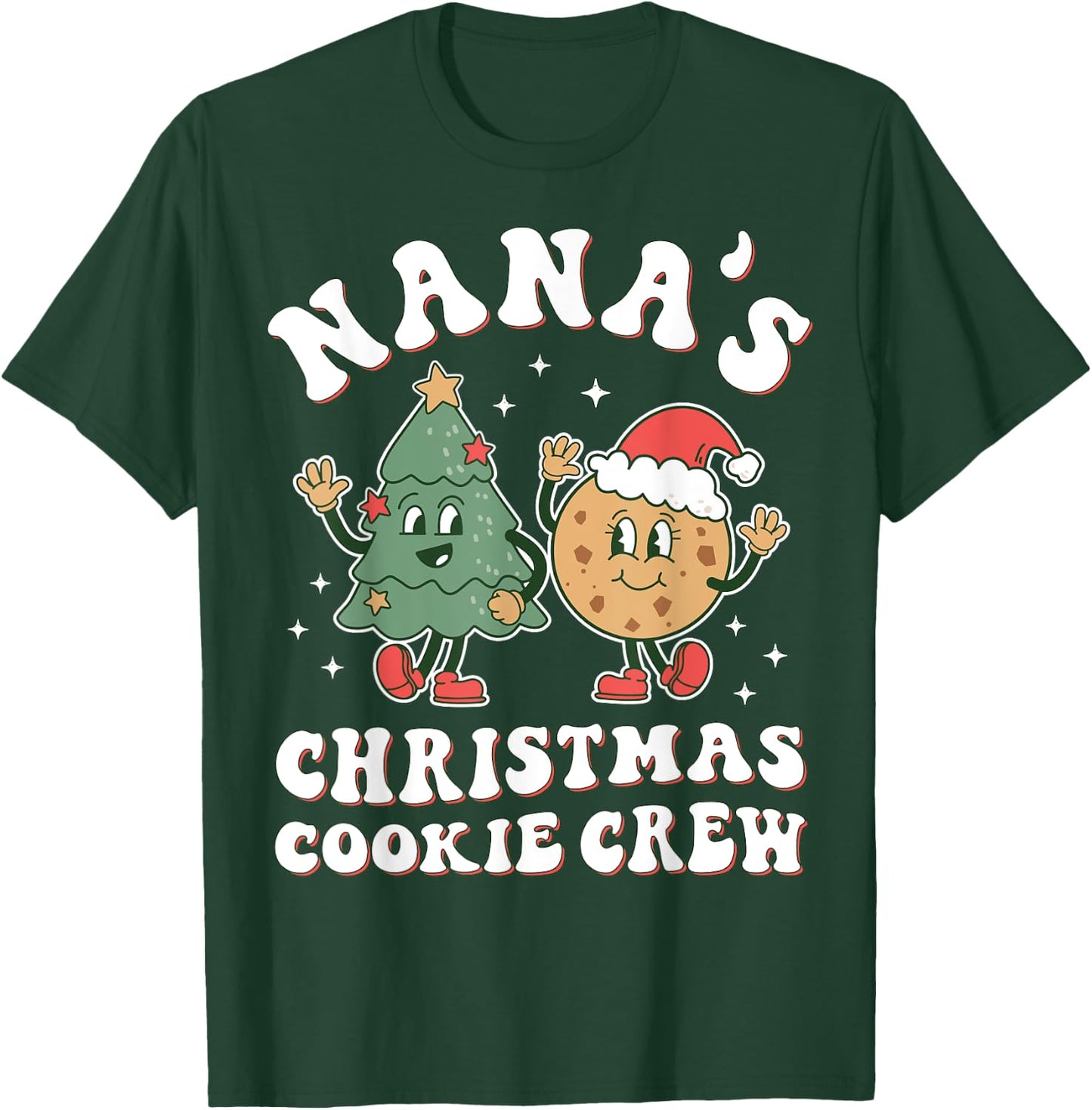 Nana’s Christmas Cookie Crew | Taste Tester Baker Taster Kid T-Shirt - T-Shirt | Forest