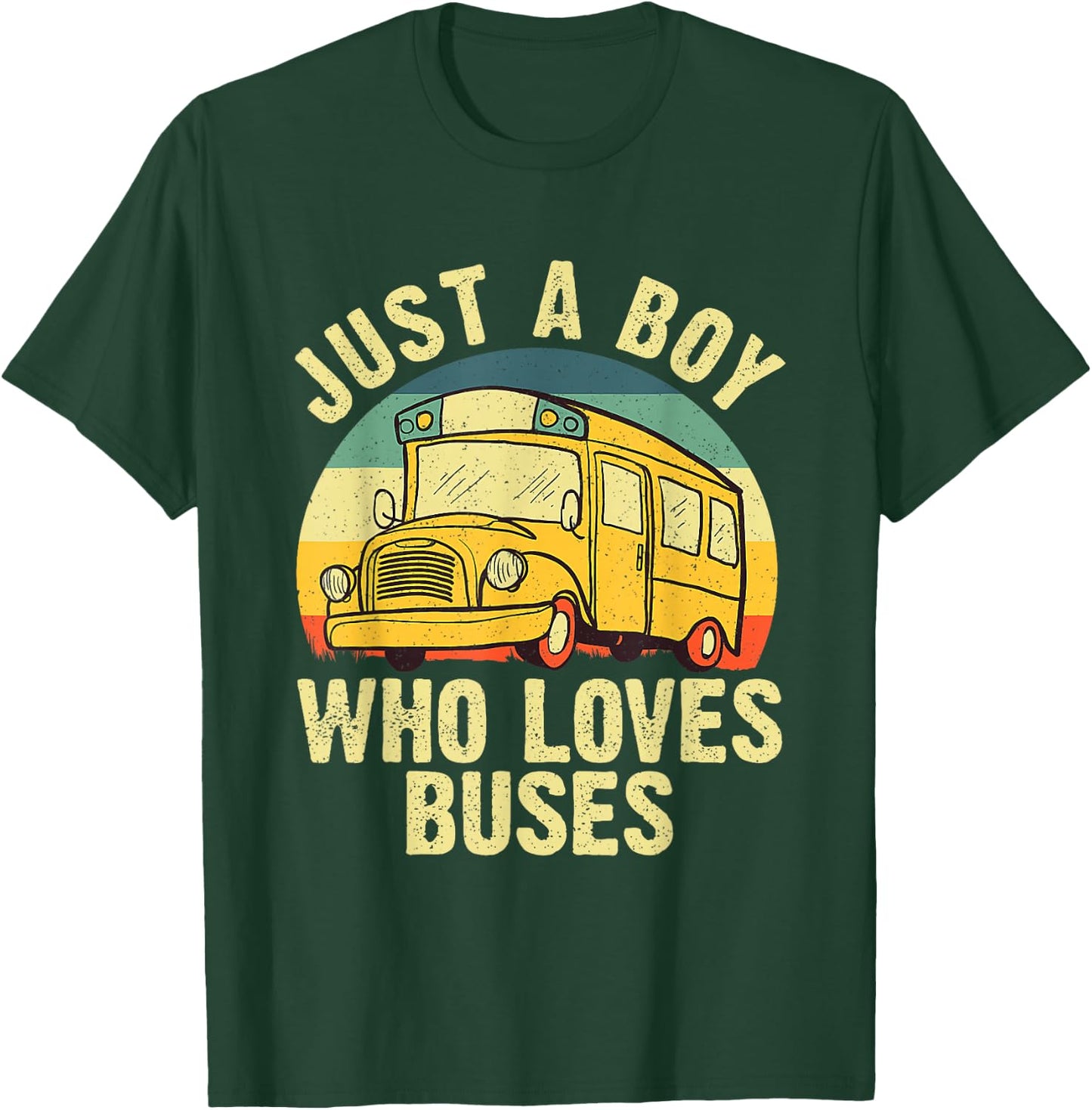 Best School Bus For Boys Kids Toddler Yellow Bus Lover Buses T-Shirt - T-Shirt | Forest