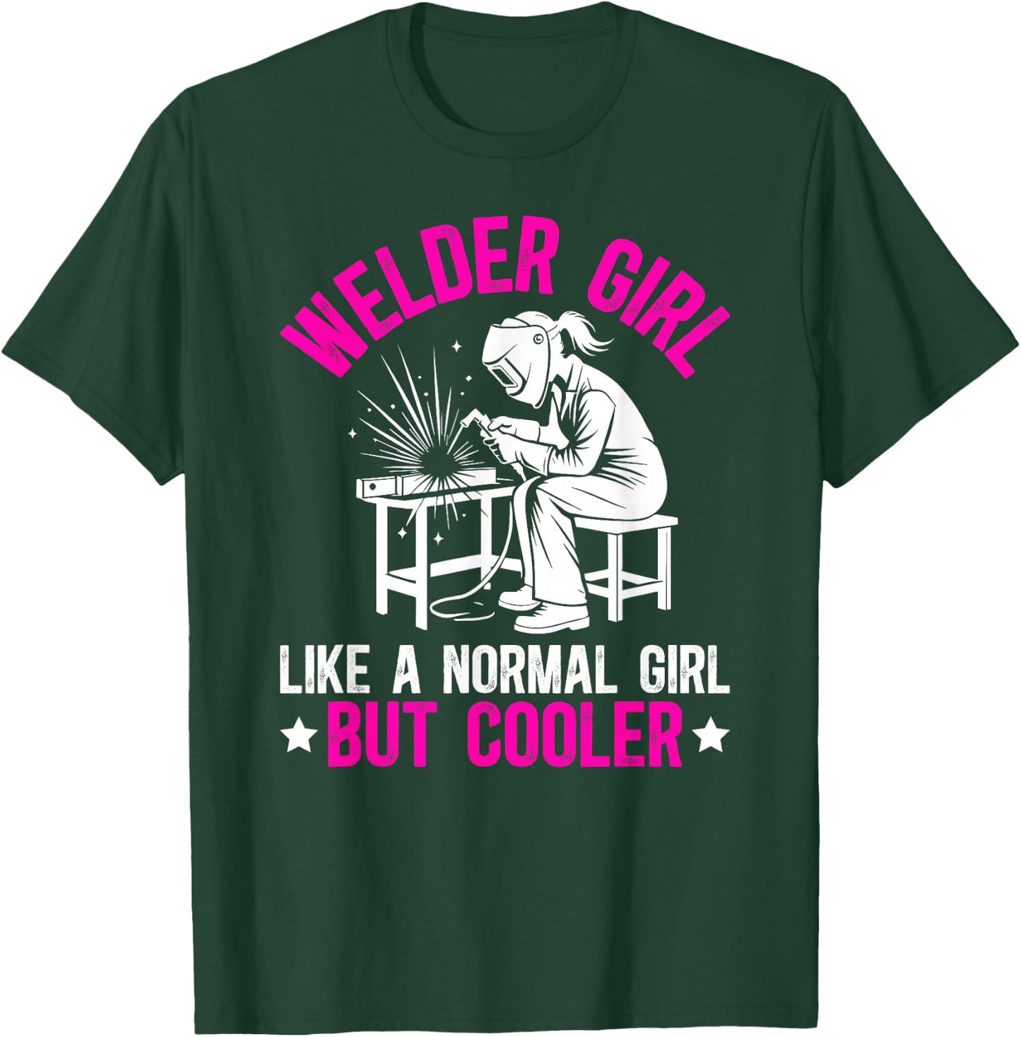 Welder Girl Definition Female Welder Women Welding Girl T-Shirt - T-Shirt | Forest