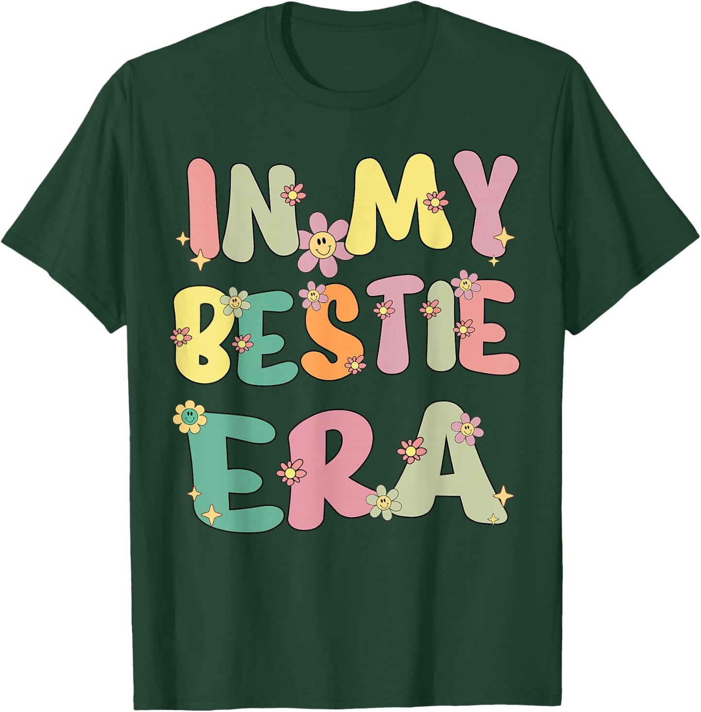 In My Bestie Era Retro Groovy Cute BFF Best friends Matching T-Shirt - T-Shirt | Forest