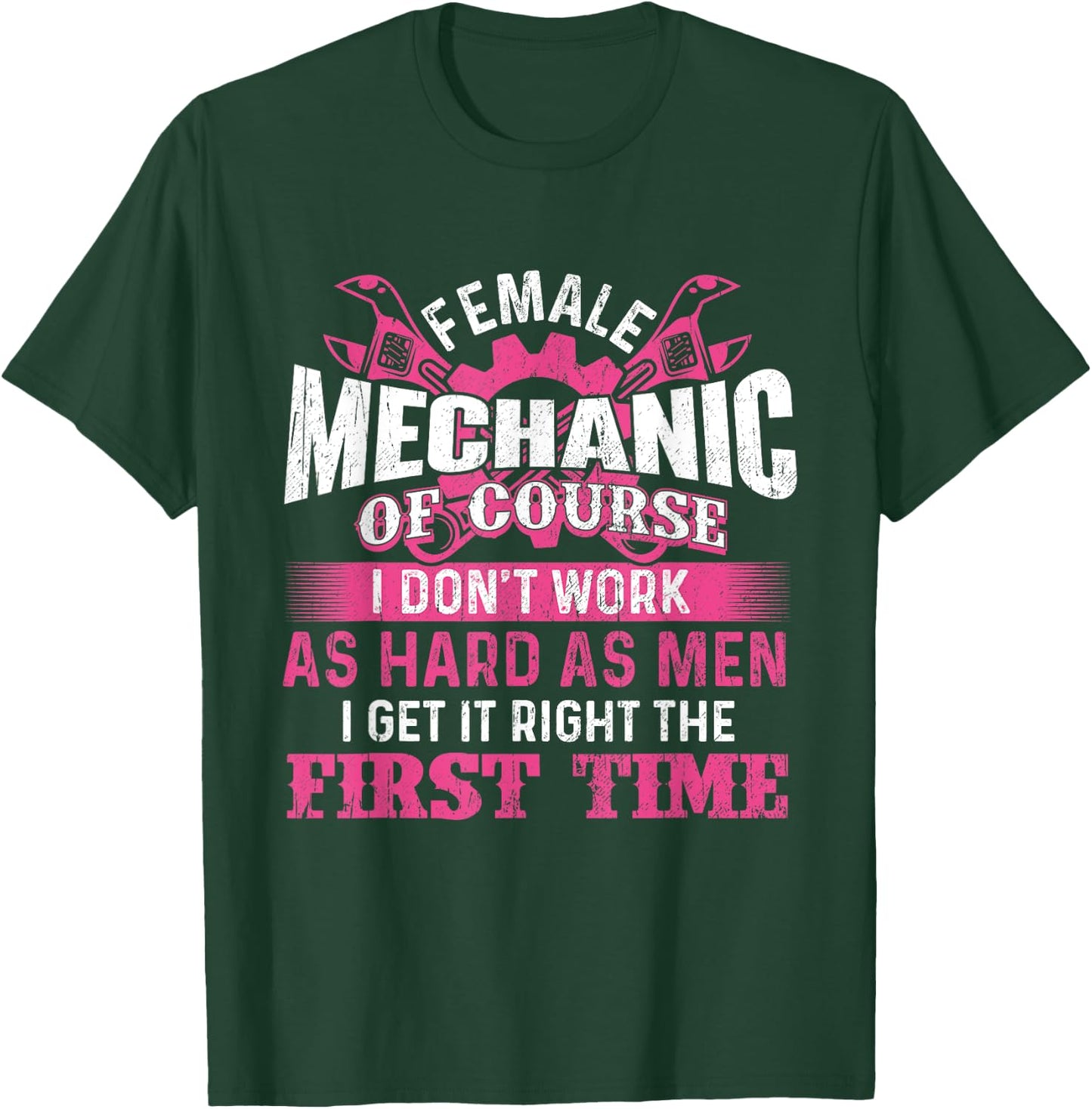 Female Mechanic - Aircraft Plane Lover Airplane Maintenance T-Shirt - T-Shirt | Forest