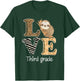 Love Third Grade Sloth 3rd Grade Teacher Back To School T-Shirt - T-Shirt | Forest