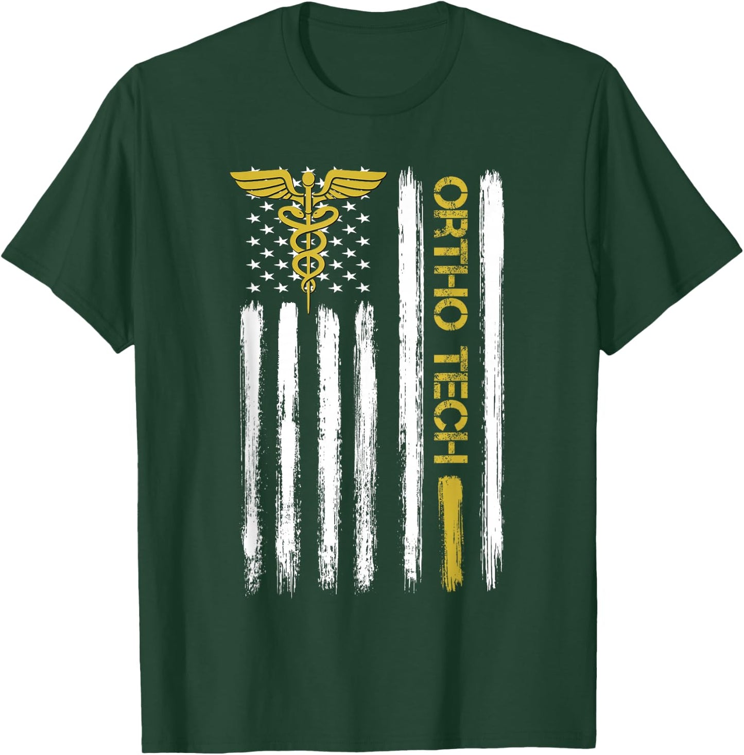 Orthopedic Technician Technologists American Flag Ortho Tech Men T-Shirt - T-Shirt | Forest