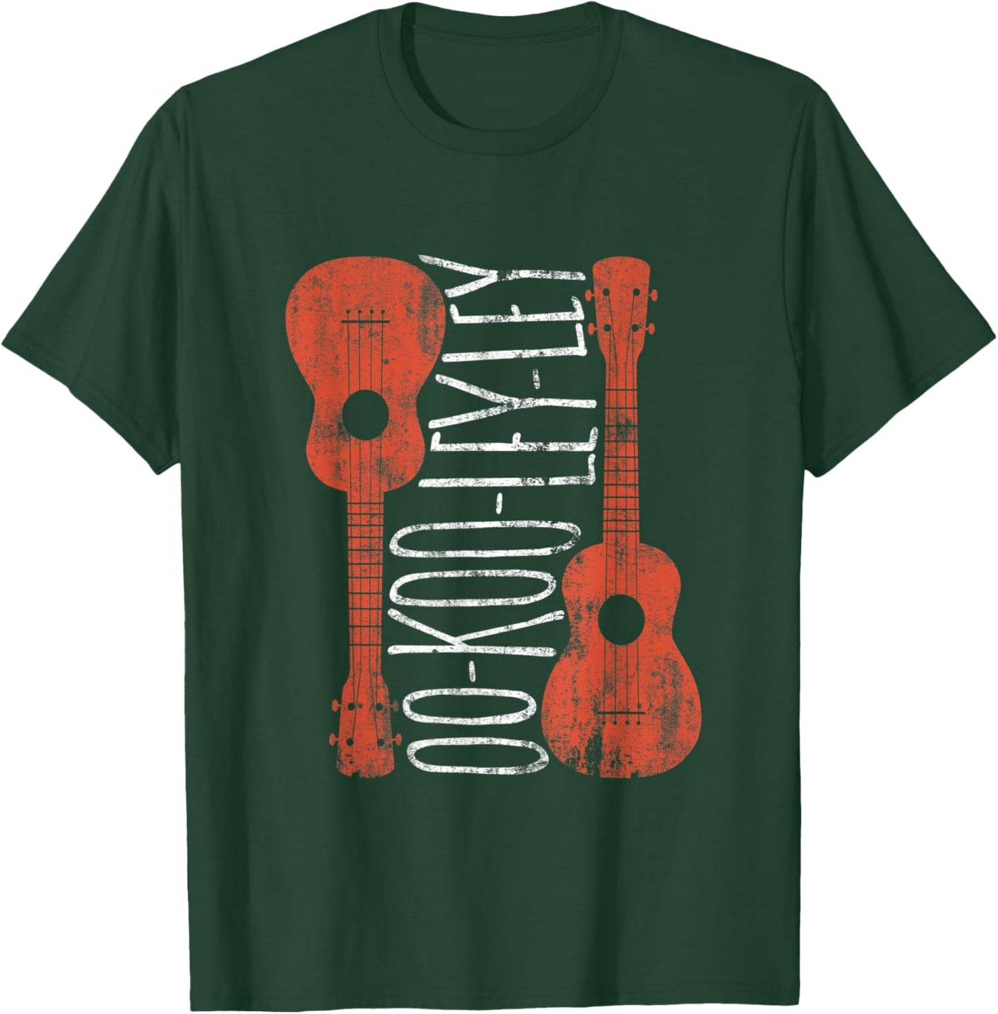 OO KOO LEY LEY Ukulele Pronunciation - Ukulele Guitar T-Shirt - T-Shirt | Forest