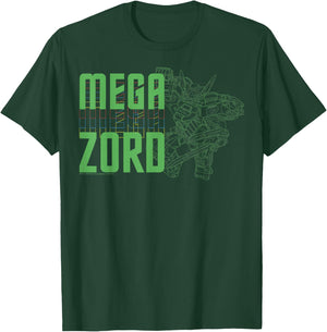 Power Rangers Megazord Line Art Stack T-Shirt - T-Shirt | Forest