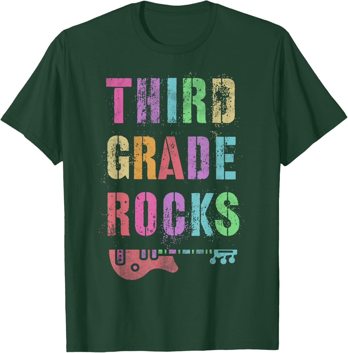 3rd GRADE ROCKS Teacher Rockstar Team THIRD Grader Is My Jam Men Women Kids T-Shirt - T-Shirt | Forest