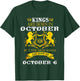 Kings Are Born On October 6th Birthday Men Boy Happy Bday T-Shirt - T-Shirt | Forest