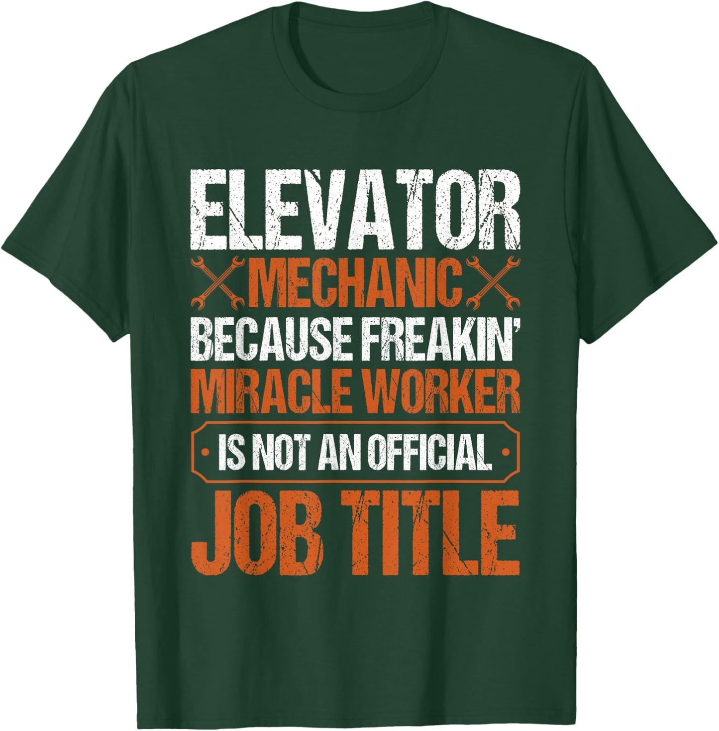 Elevator Mechanic Work Uniform Technician T-Shirt - T-Shirt | Forest