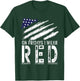 On Fridays I Wear Red USA Support American Troops T-Shirt - T-Shirt | Forest