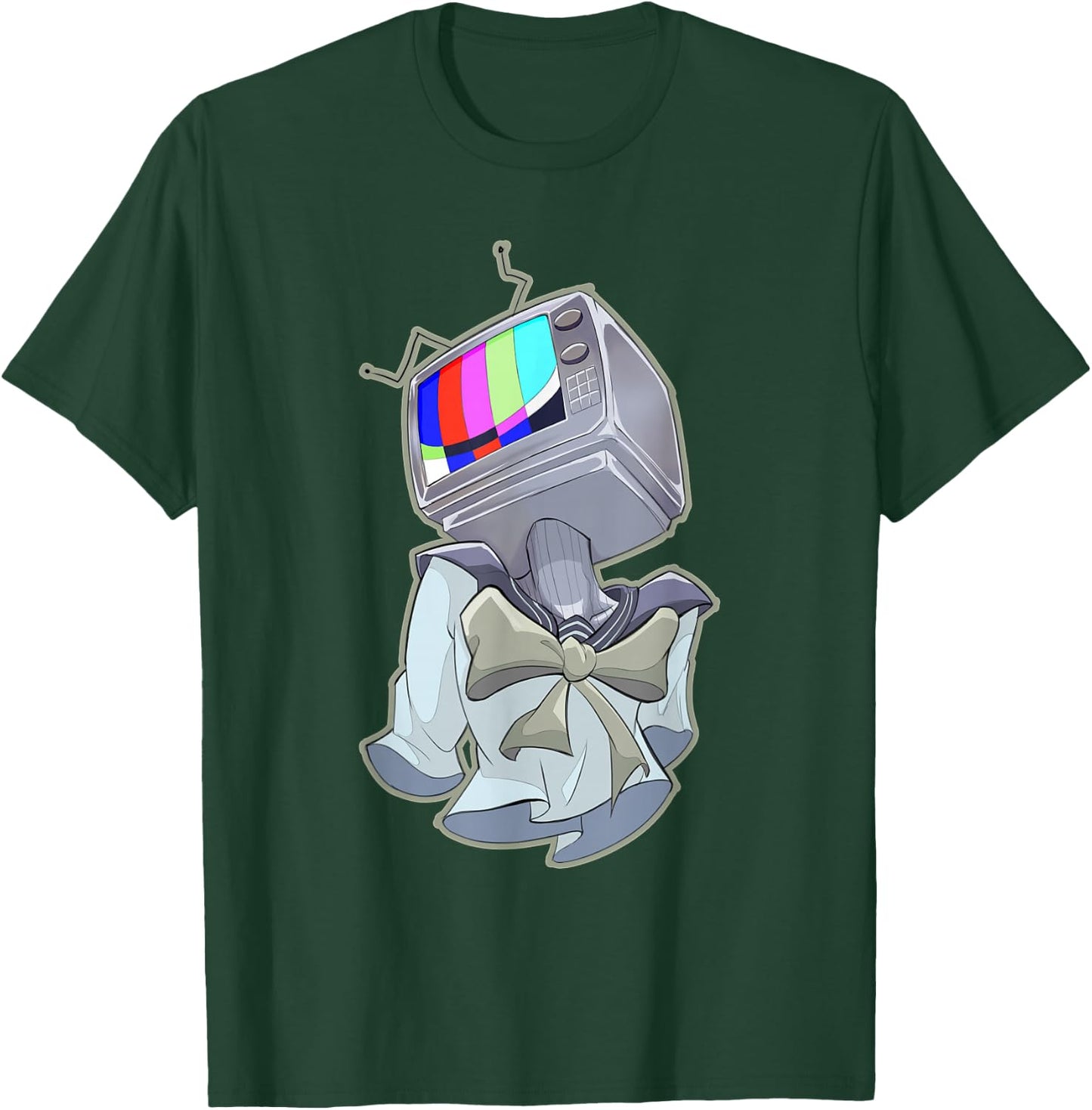 Weirdcore Shirt TV Man Head Surreal Dreamcore Aesthetic T-Shirt - T-Shirt | Forest