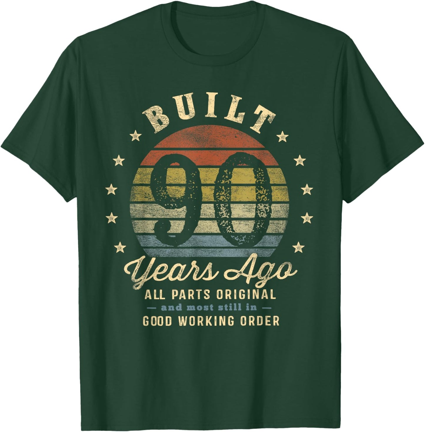 Built 90 Years Ago - All Parts Original Gifts 90th Birthday T-Shirt - T-Shirt | Forest