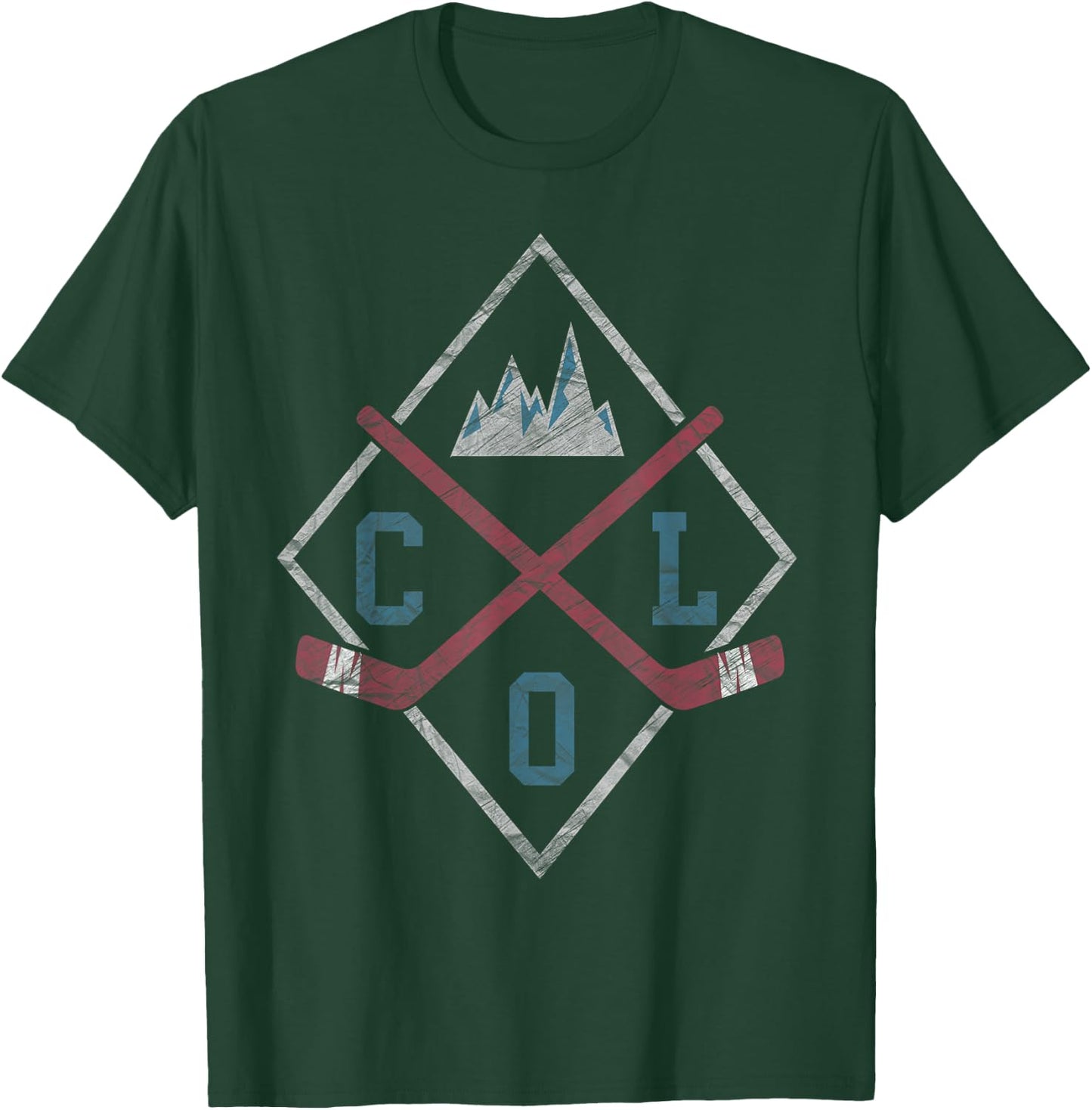 Colorado Ice Hockey Rocky Mountains Wintersports T-Shirt - T-Shirt | Forest