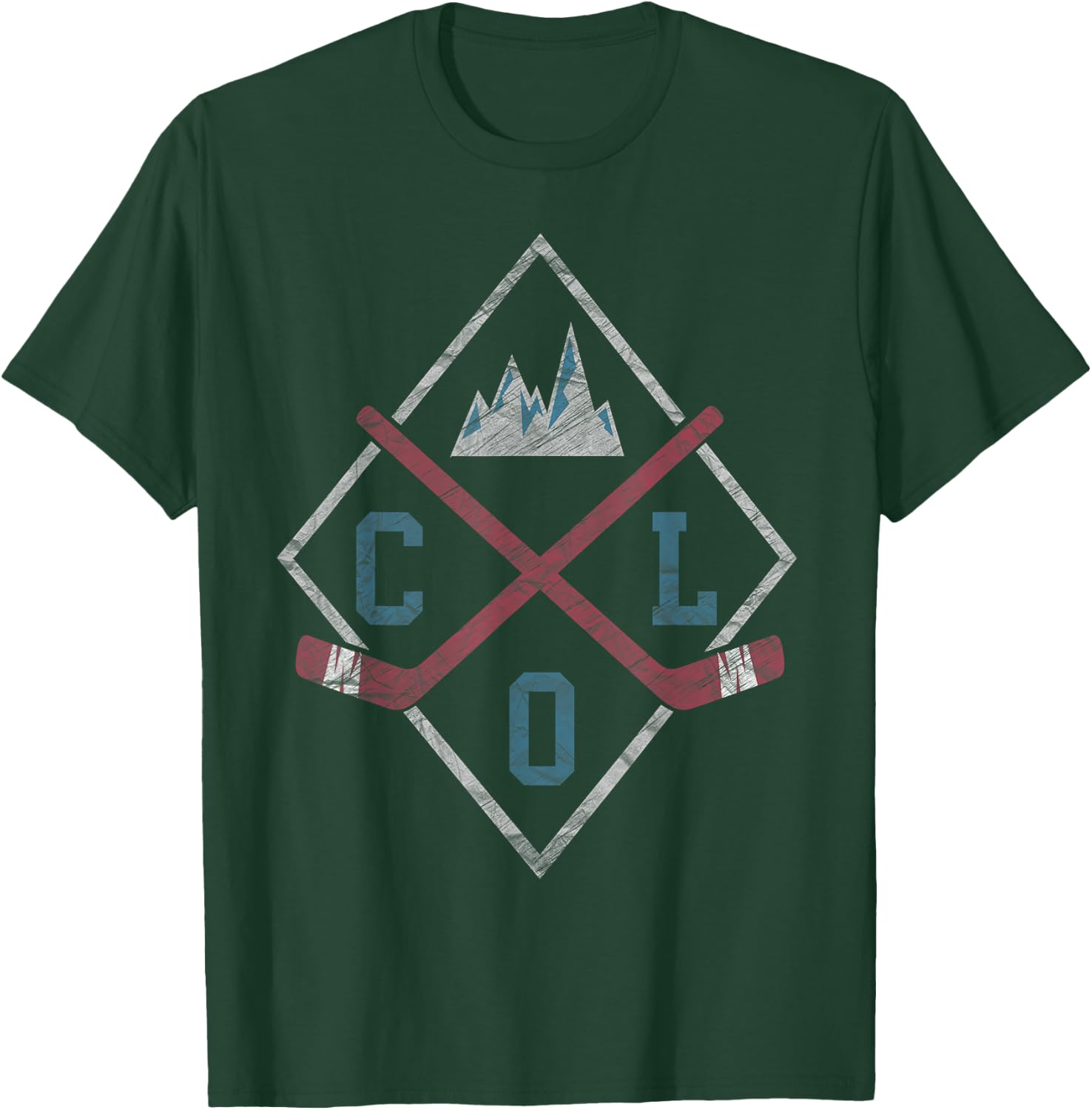 Colorado Ice Hockey Rocky Mountains Wintersports T-Shirt - T-Shirt | Forest
