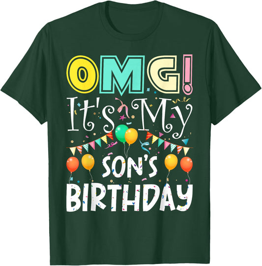 OMG! It's My Son's Birthday Cool Party T-Shirt - T-Shirt | Forest