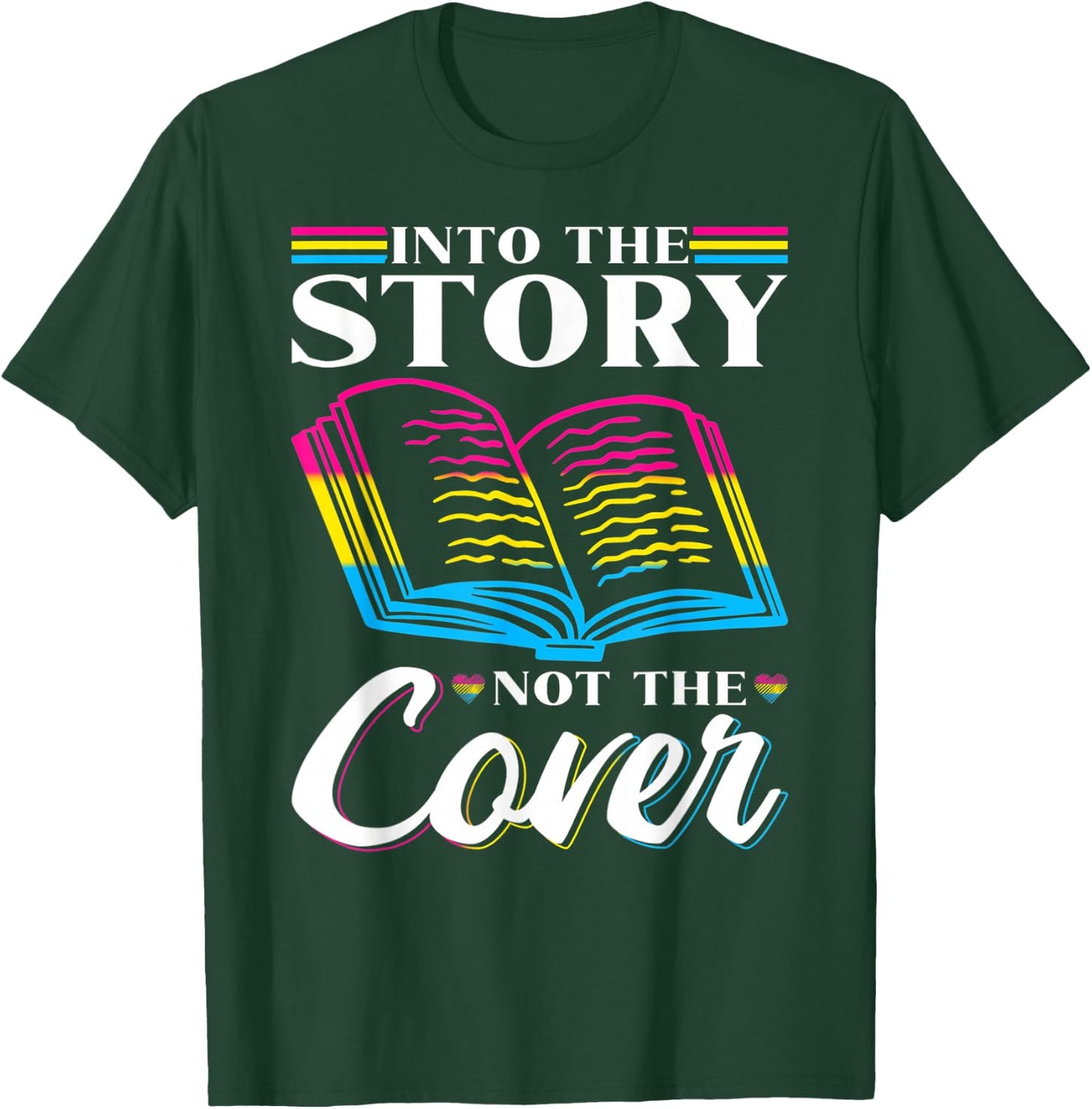 Pansexual Pride Genderfluid Book Pun Pansexuality Pan Pride T-Shirt - T-Shirt | Forest
