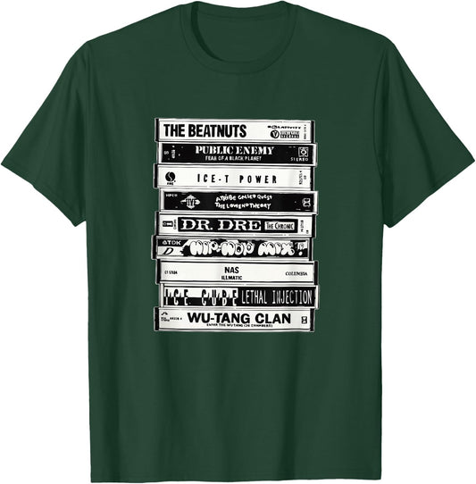 Hip Hop Artists Cassettes Old School Rap T-Shirt - T-Shirt | Forest