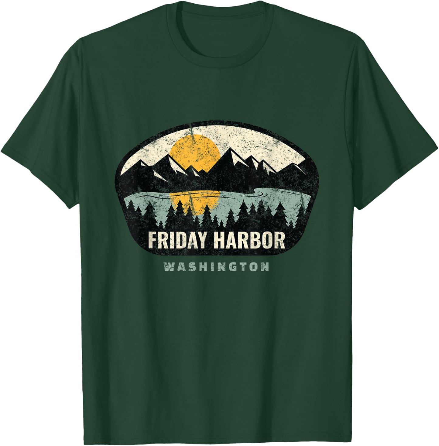 Friday Harbor Washington, Outdoors, San Juan Vacation Gifts T-Shirt - T-Shirt | Forest