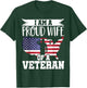 Proud Wife of Veteran Nothing Scares Patriotic Veterans Day T-Shirt - T-Shirt | Forest