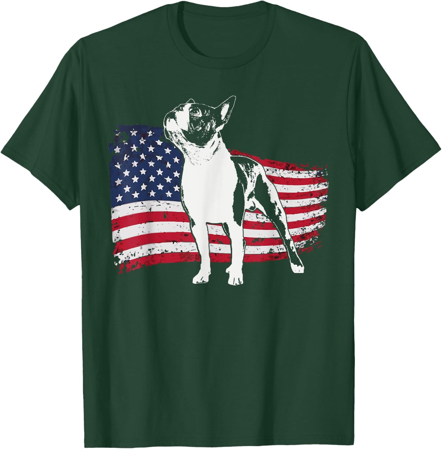 Boston Terrier Boston-Bulldog Women Kids Men T-Shirt - T-Shirt | Forest