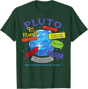 Teaching, learning, about space - Pluto, planets T-Shirt - T-Shirt | Forest