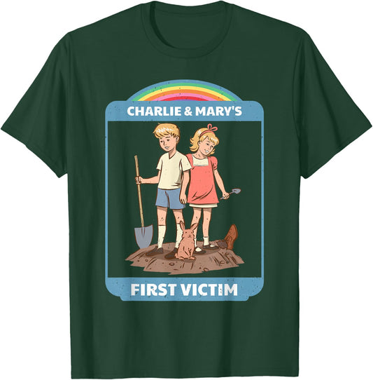 Horror Fun Dark Sarcastic Humor Funny Sacrifice Men Women T-Shirt - T-Shirt | Forest