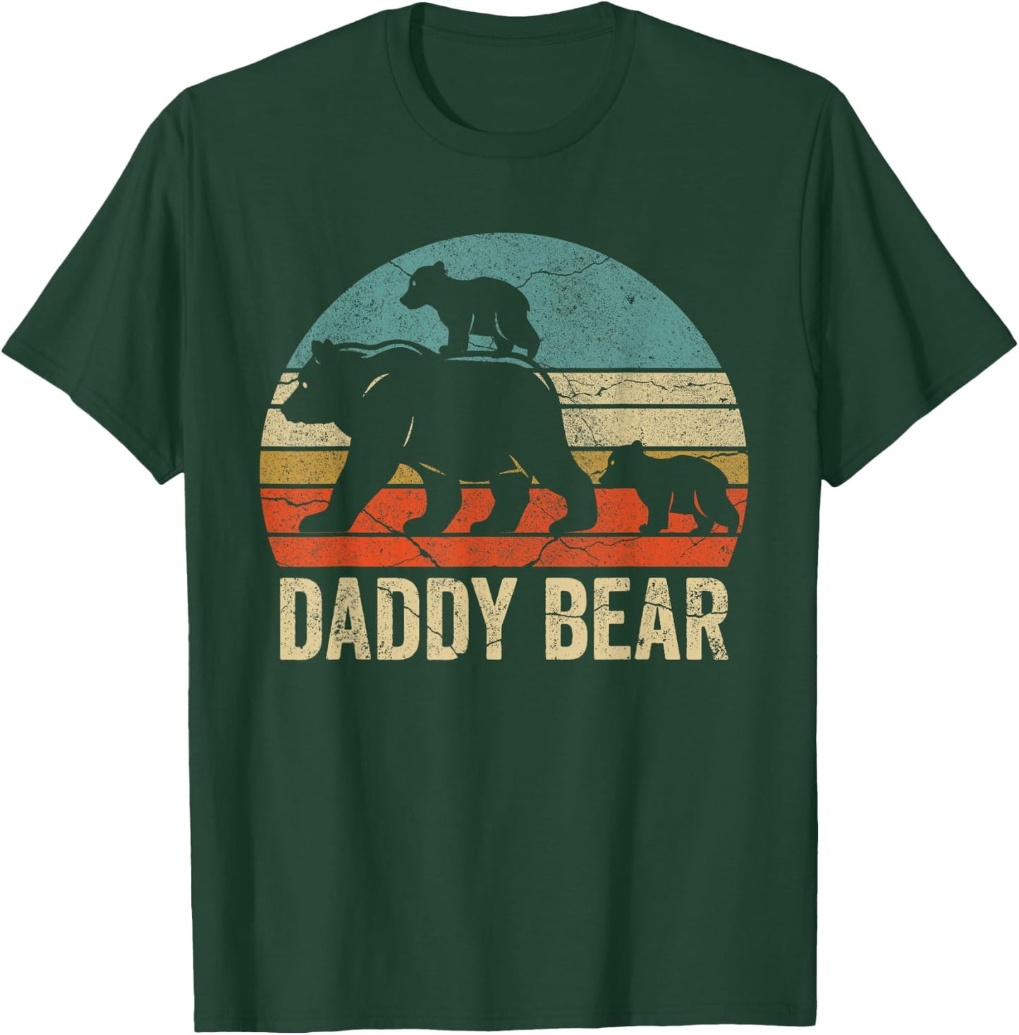Daddy Bear 2 Cubs Shirt Daddy Bear Twins Dad 2 Kids T-Shirt - T-Shirt | Forest