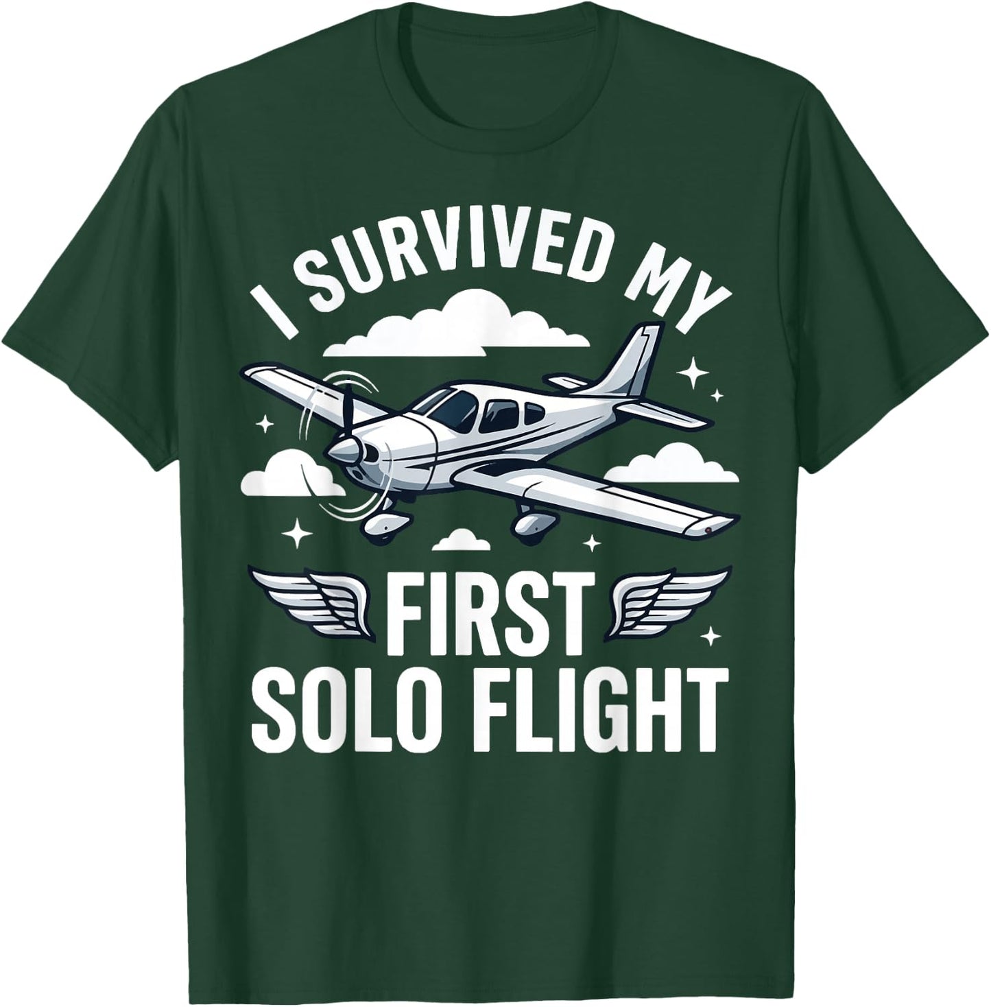 I Survived My First Solo Flight T-Shirt - T-Shirt | Forest