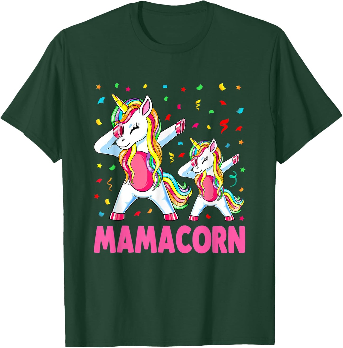 Mamacorn Unicorn Mom Baby Funny Mother's Day T-Shirt - T-Shirt | Forest