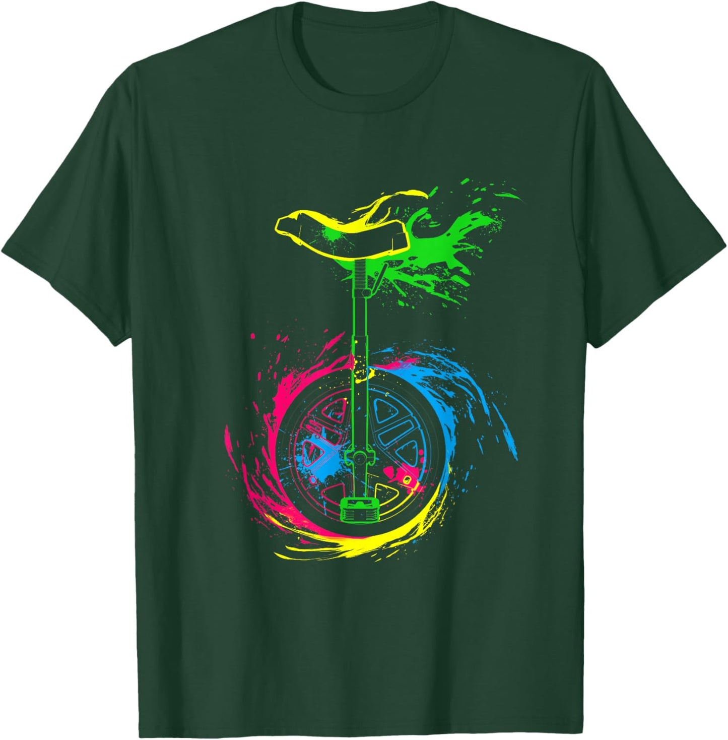 Splash Unicycle T-Shirt - T-Shirt | Forest