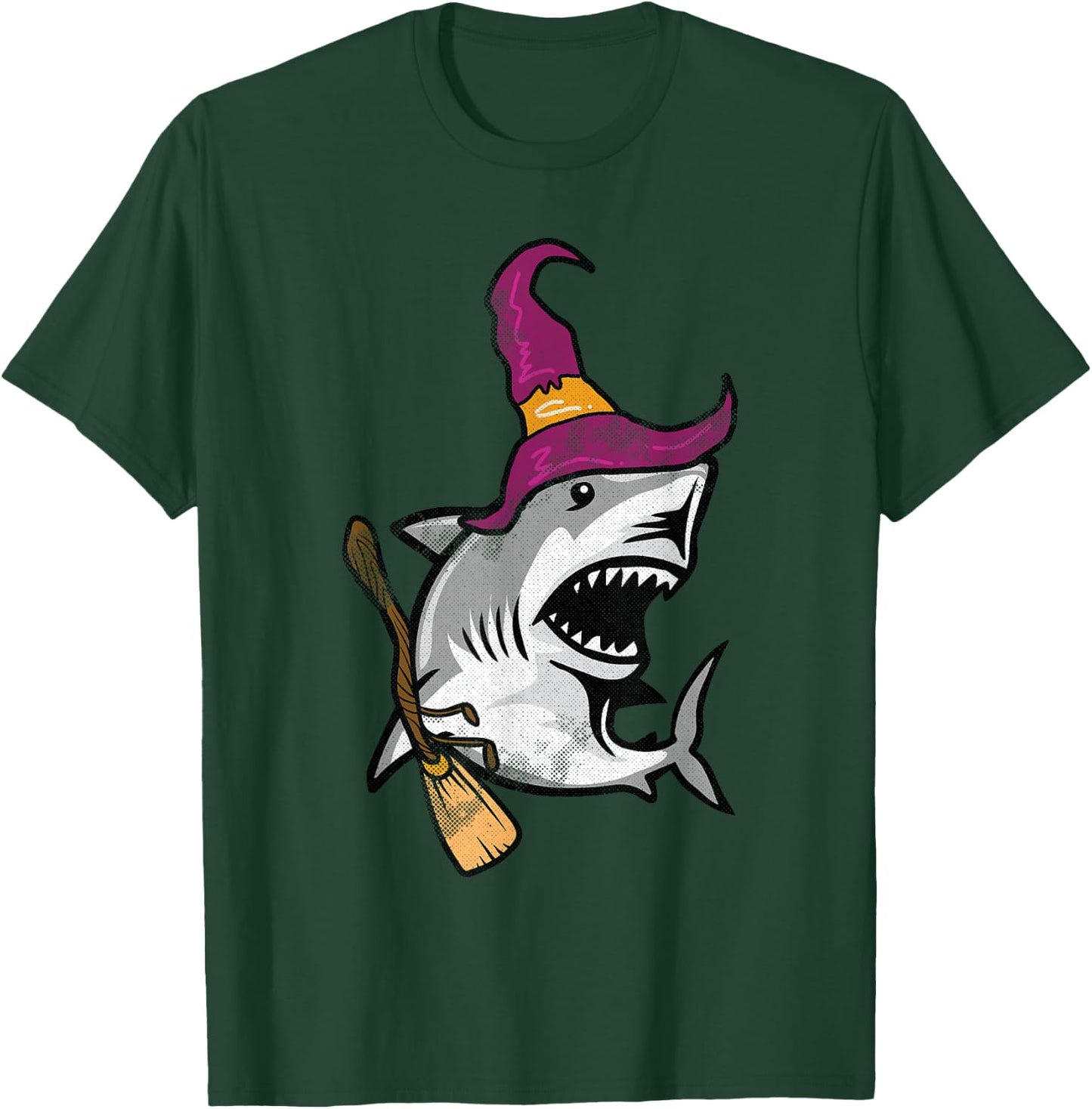 Shark Witch Lazy Halloween Costume Cute Sea Ocean Animal T-Shirt - T-Shirt | Forest