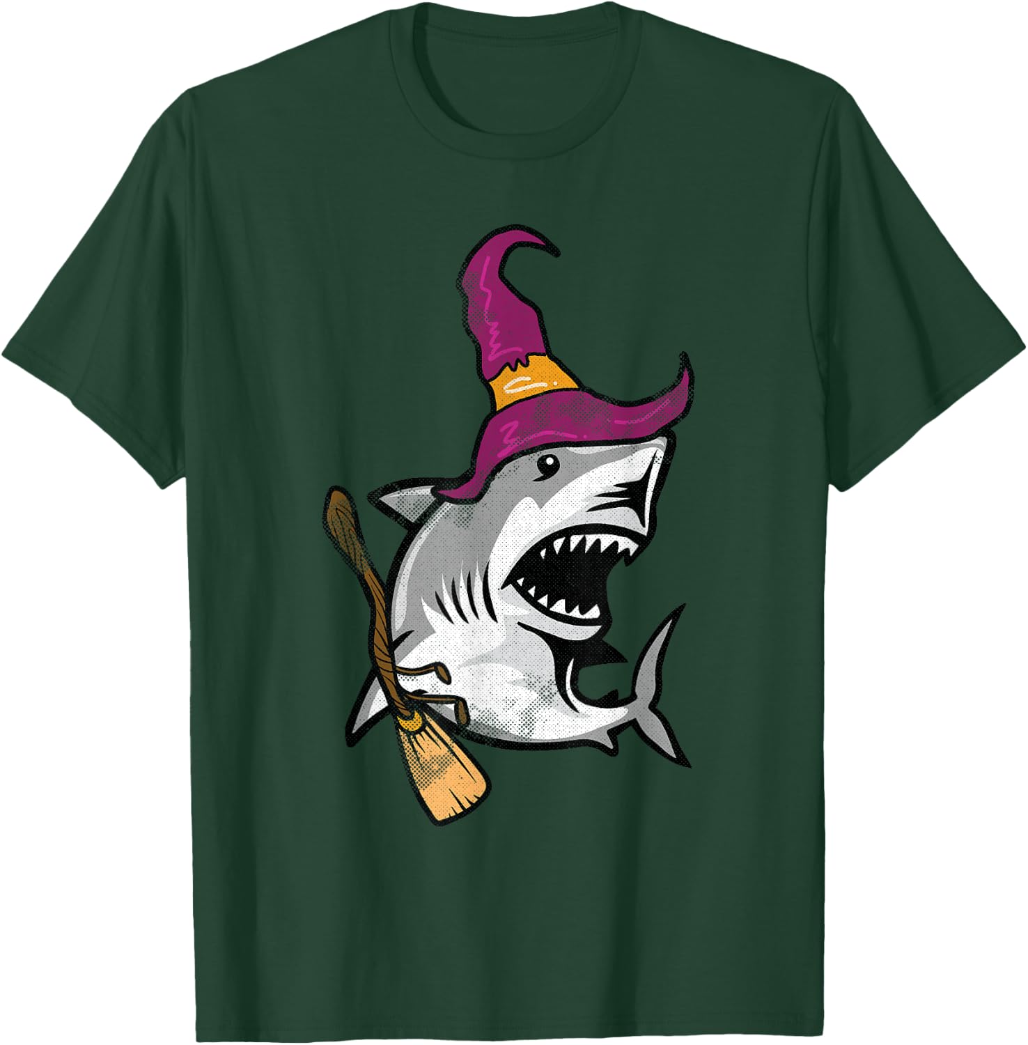 Shark Witch Lazy Halloween Costume Cute Sea Ocean Animal T-Shirt - T-Shirt | Forest