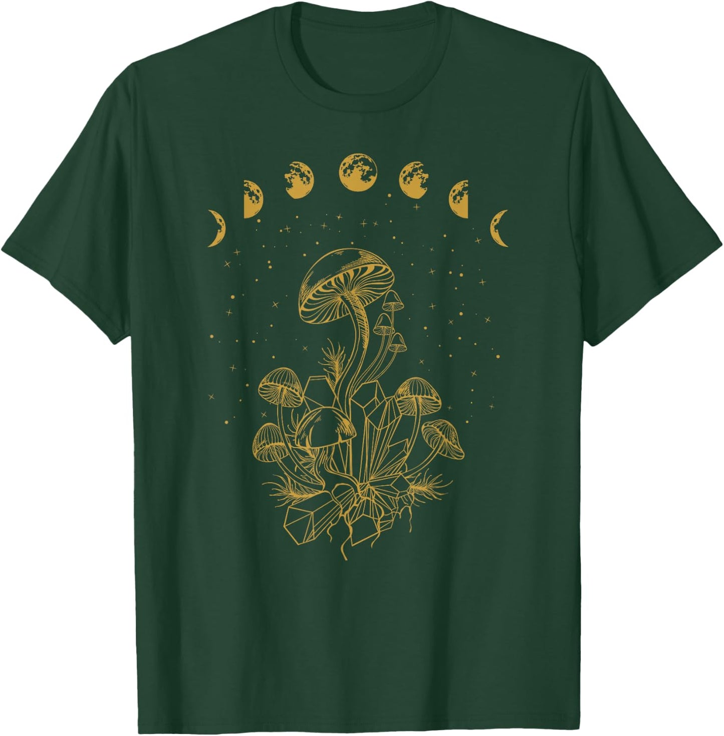 Mushrooms Fungi Moon Phases T-Shirt - T-Shirt | Forest