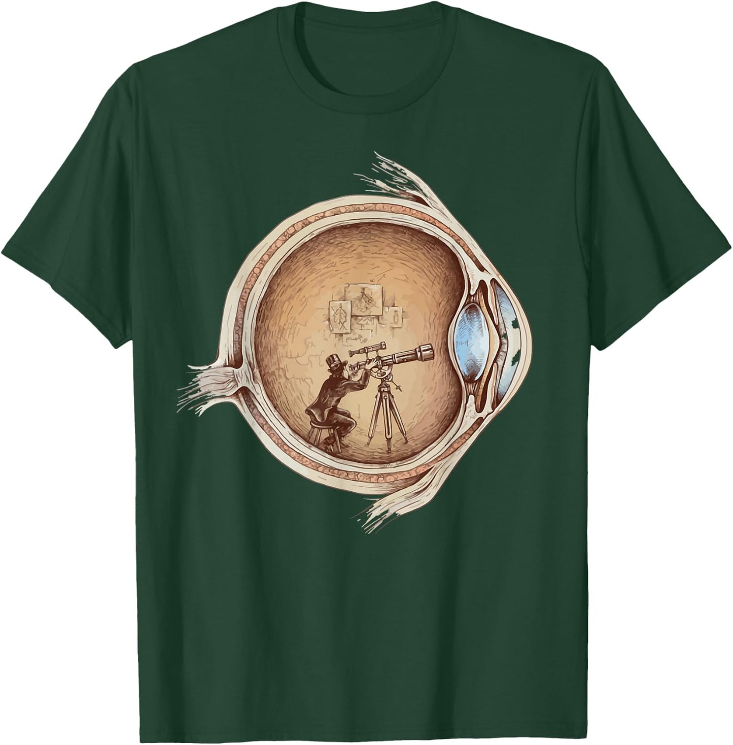 The Human Eye Eyeball Vintage Art Anatomy T-Shirt - T-Shirt | Forest