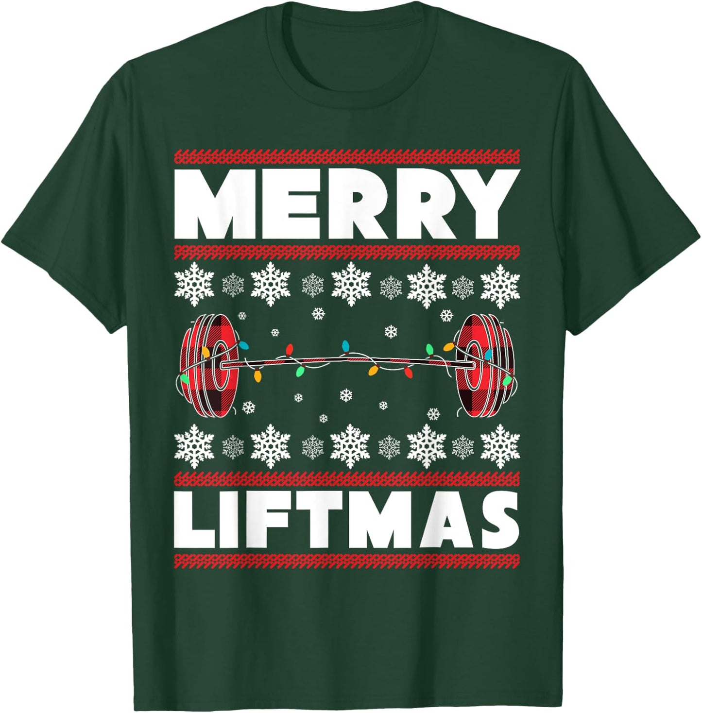 Merry Liftmas Funny Christmas Gym Workout Fitness Gift T-Shirt - T-Shirt | Forest