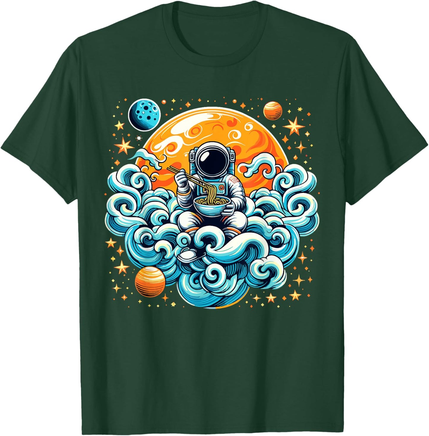 Astronaut Ramen Anime Space Astronaut T-Shirt - T-Shirt | Forest