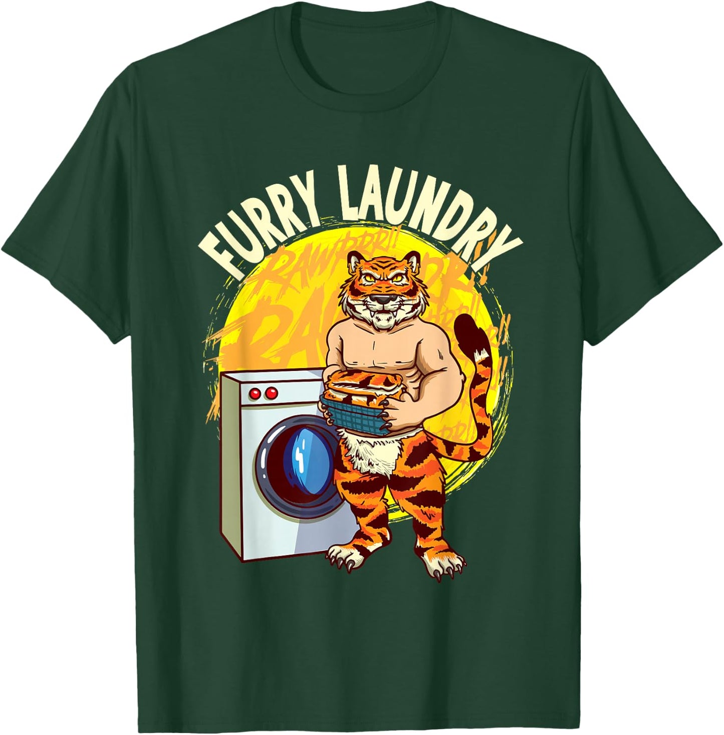 Furry Laundry Funny Design for Furries with Tiger Fursuit T-Shirt - T-Shirt | Forest
