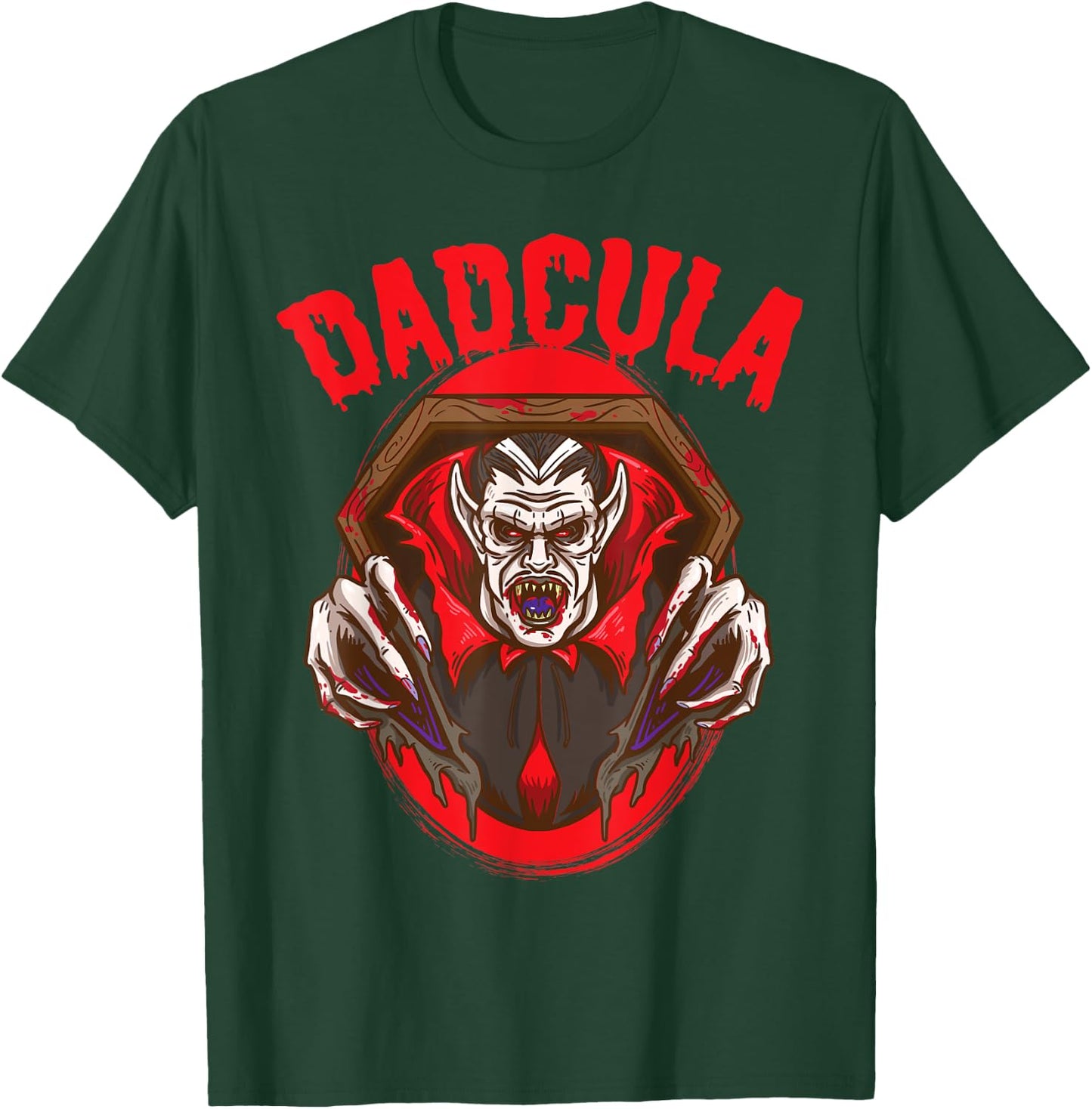 Dadcula Halloween Costume Dad Daddy Dracula Monster T-Shirt - T-Shirt | Forest
